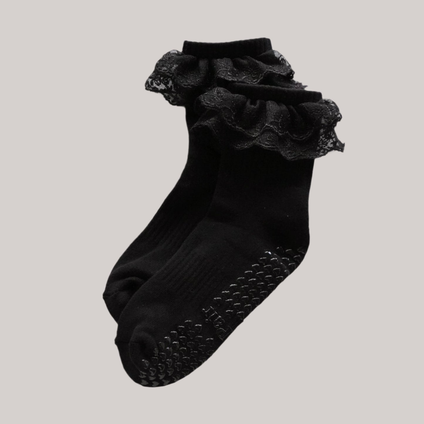 Black Lace Crew Grip Pair